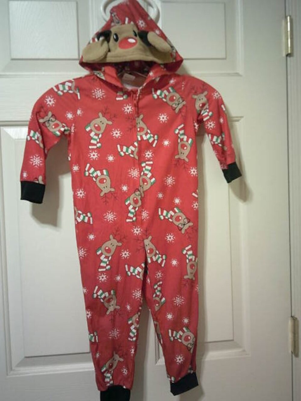 NICE IFFEI SIZE 2YRS 18-24 MONTHS ROMPER REINDEER CHRISTMAS ONE PIECE HOODED
